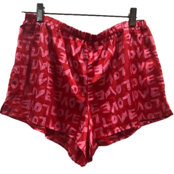 Love Motif Scarlet Red Pajama Shorts M - Picture 1 of 6
